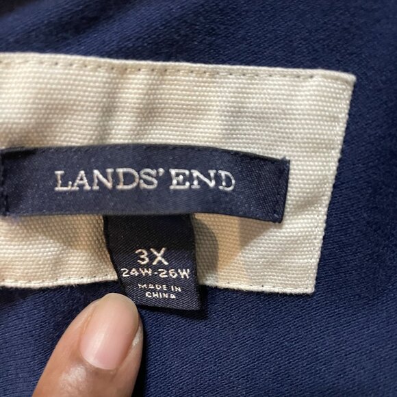 Lands End Shirt Blue Shift Dress Plus Size 3X Above The Knee u - Picture 8 of 12